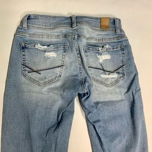 BKE Stella slim fit low rise distressed ankle skinny jeans sz 24